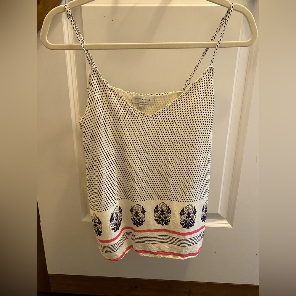 Lucky Brand Sleeveless Camisole Top with Adjustable Straps - Size S